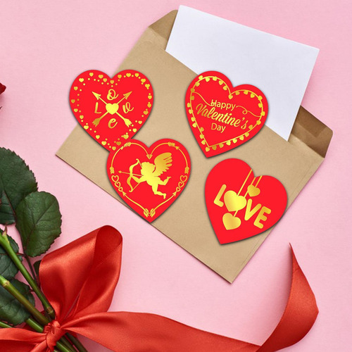 Rollo De Pegatinas De Corazón De 500 Piezas, Etiquetas