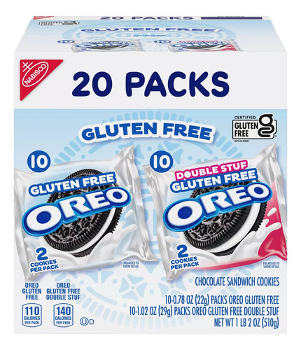Galletas Oreo Gluten Free Paquete Dif Sabores 510 Gr