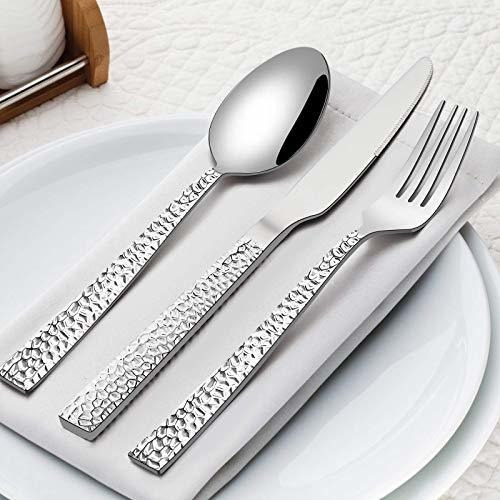 60 Piece Silverware Set Haware Stainless Steel Flatware Uf