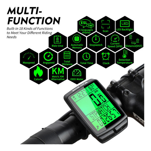 Velocímetro De Bicicleta Lcd Para Computador De Bicicleta Se