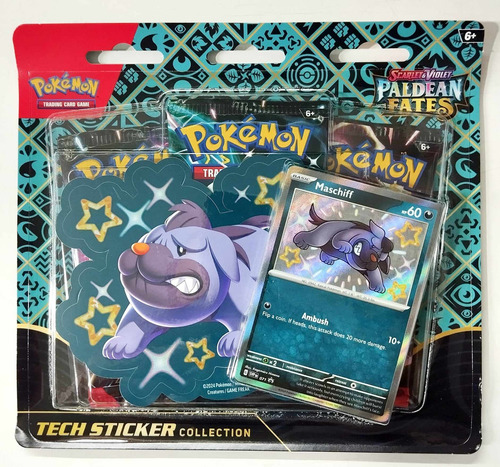 Pokemon Paldean Fates - Tech Sticker Maschiff - Ingles