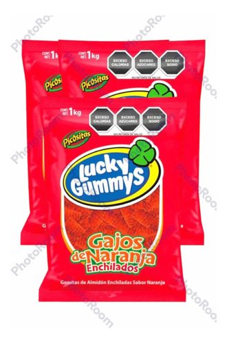 Gomitas Lucky Gummys Gajos De Naranja Enchilados 3 Kg
