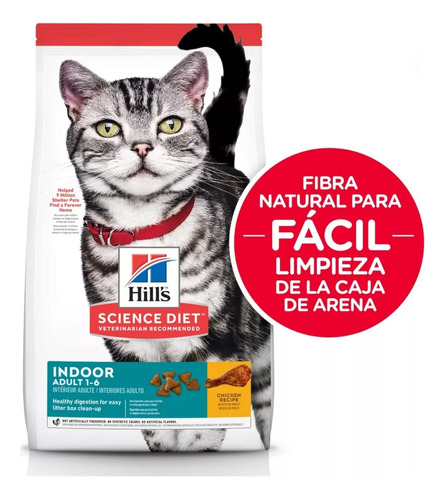 Hills Science Diet Adult Indoor Alimento P/gato Adulto 1.6kg