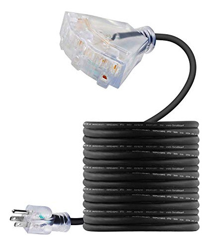 Cable De Extensión Para Exteriores De 15 Pies Y 12/3 Pulgada