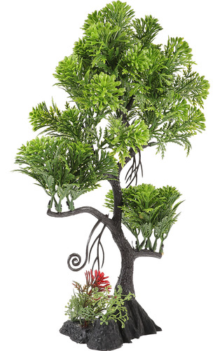 Pecera Artificial Simulada Con Árbol Grande