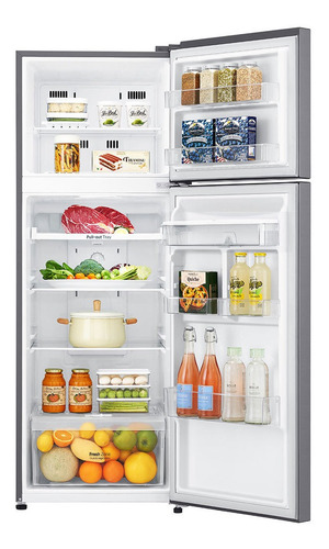 Refrigerador con freezer inverter LG GT32WPK color platinum silver con capacidad de 312L 127V