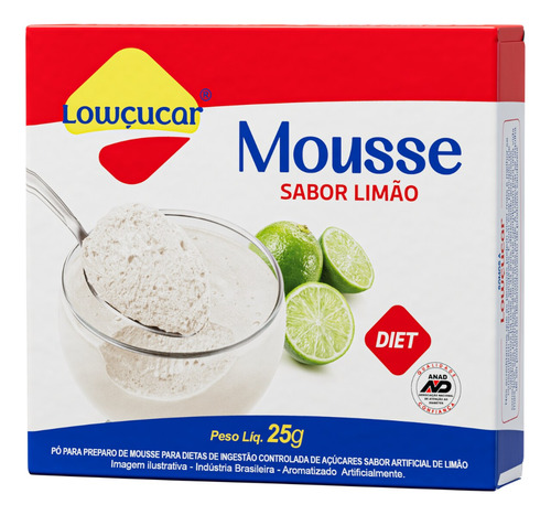 Mistura Mousse Diet Lowçucar 25g Sabores Diversos Kit Com 12