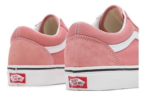 Imagen 5 de 8 de Zapatillas Vans Modelo Old Skool Rosa Blanco Exclusivas