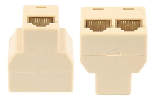 Pack X2 Adaptador Splitter Rj45 Cat5 6 Lan 1 A 2