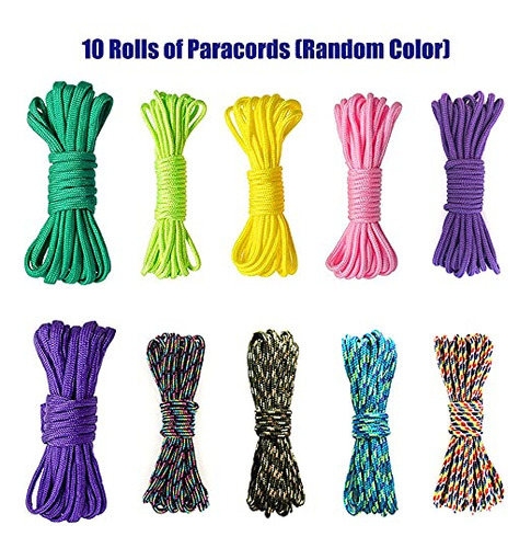 Kit Fabricacion Pulsera Paracord 10 Para Trenzar