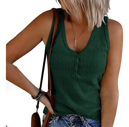 Camiseta Interior Con Cuello En V Para Mujer