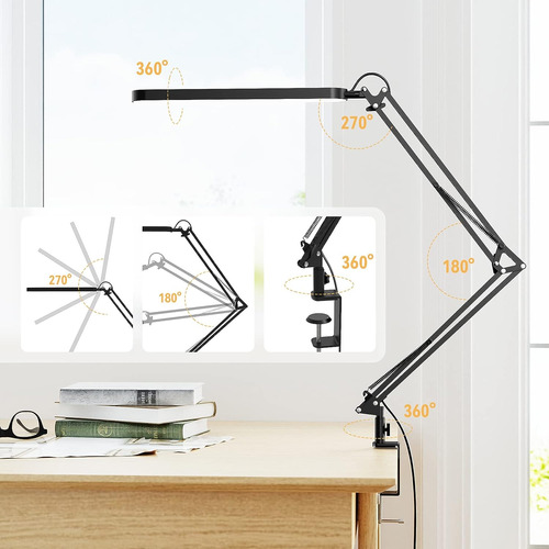 Lámpara De Escritorio Para Oficina En Casa, Luz Led De Escri