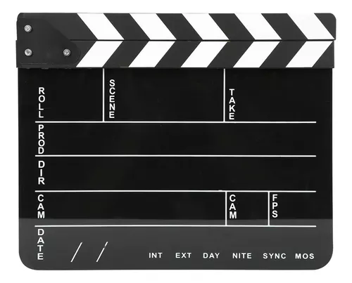 FGen Claqueta Cine Profesional, Tablilla de PelíCula 30x25cm, Partición de Claqueta  Cine Película Acrílica, Accesorios de Película de Hollywood, para Rodaje de  Película, Rodaje de Vídeo : : Electrónica