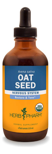 Herb Pharm Extracto Líquido Orgánico Semilla De Avena 4oz