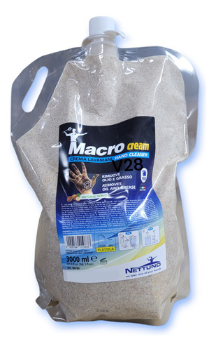 Jabón Mecánico Recarga 3000ml. Crema Macrocream Nettuno