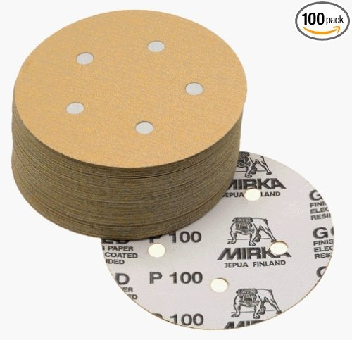 Mirka 23-321-220 5  5-hole Grano 220 Dustless Adhesivas Disc