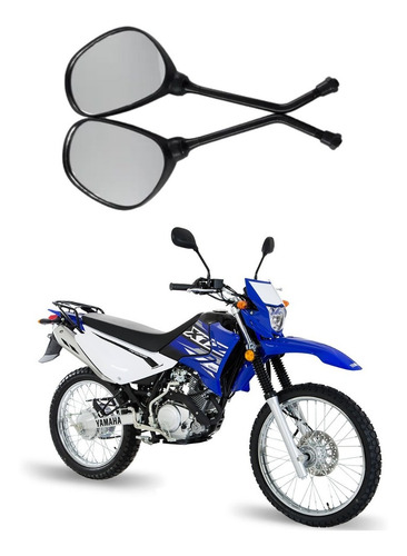 Espejos Moto Yamaha Xtz125 Xtz 125 Negro Par
