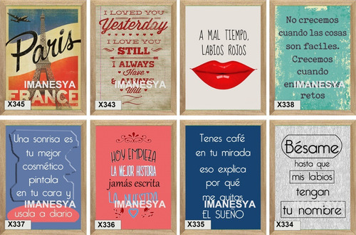 Frases Cervezas Bebidas Cuadros Posters Carteles L355