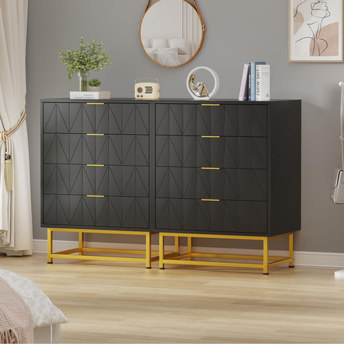 Cómoda De 4 Cajones Para Dormitorio Cómoda Alta Blanca Con