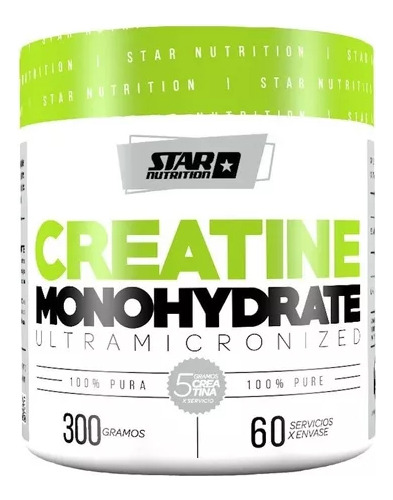 Creatina Monohidrato Star Nutrition 100% Pura 300g 2unid