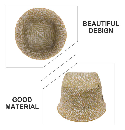 Cesta De Almacenamiento Decorativa Multiusos De Paja Natural