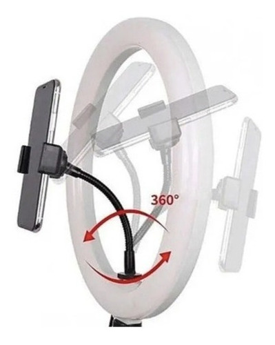 Aro De Luz Led 26 Cm Con Soporte 3 Modos De Iluminacion Usb
