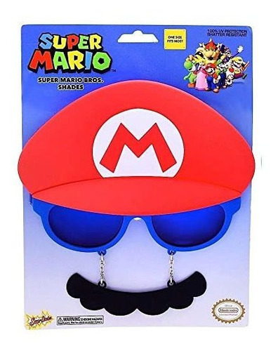 Mujer Nintendo Mario Mosto Gafas De Sol Fiesta Chowt