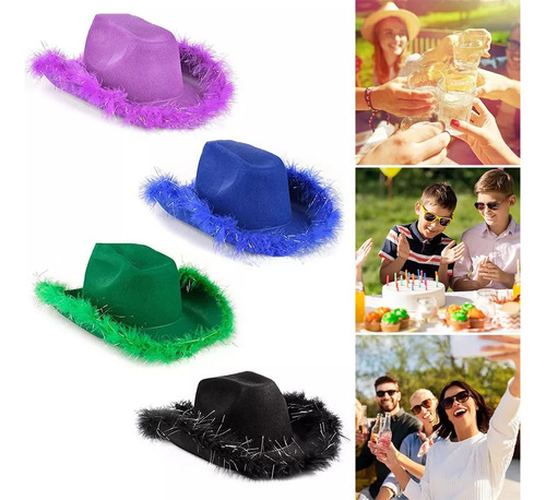 Para Sombrero De Vaquero Rosa, Sombrero De Vaquero Con