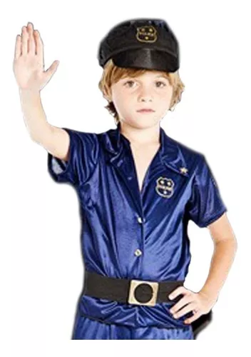 Disfraz Para Niños Policia Incluye Gorro Cinturon E Insignia