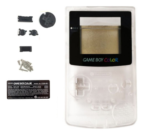 Carcasa De Repuesto Transparente Para Nintendo Gameboy Color