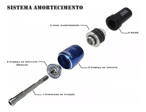 Imagem 3 de 5 de Slider Motor Procton Racing Yamaha Mt-09 Mt09 Tracer