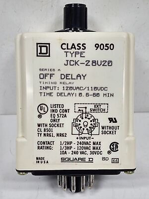 Square D 9050jck28v20 Solid State Time Delay Relay Yyq