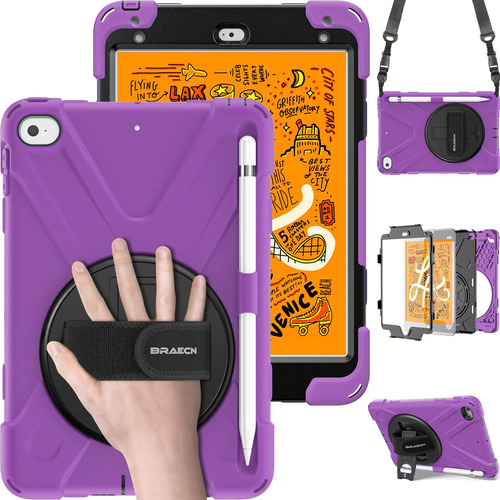 Braecn - Funda Para iPad Mini 5, Para iPad Mini 4 Morado