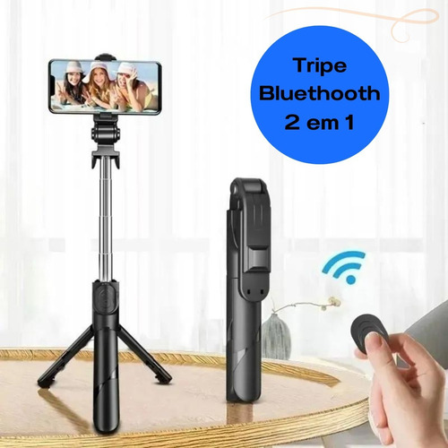 Tripé Celular Bastão Selfie Bluetooth B-max Bmg-35 Cor Preto Preto