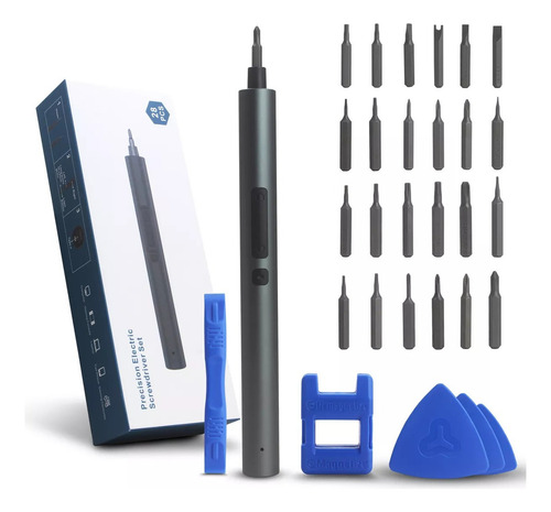 Chave Mini Parafusadeira De Precisão Elétrica Para Reparo Celular Notebook Eletrônicos Sem Fio Recarregavel Bateria Portátil Usb Digital Informática