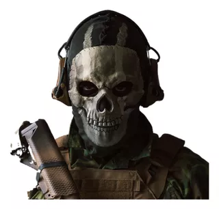 Máscara Caveira Fantasma Cosplay Call Of Duty Chapéu De Láte