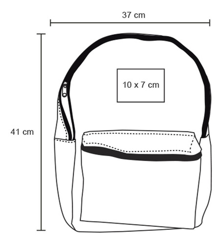 Imagen 4 de 9 de Mochila Con Bolsa Principal Y Bolsa Frontal Con Cierre