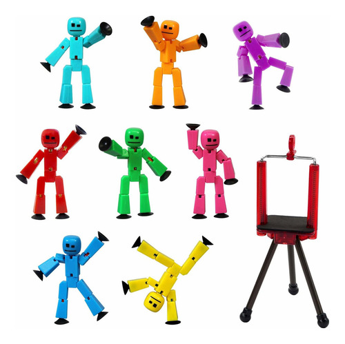 Zing Stikbot Trípode 8 Colores (rosa, Amarillo, Azul Claro, Verde, Azul Oscuro, Morado, Naranja, Rojo Y Rojo)