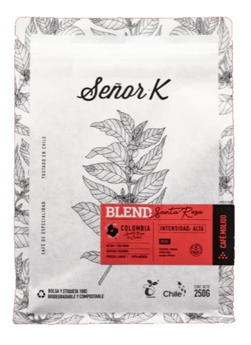 Café Molido, 250g, Señor K, Blend Santa Rosa