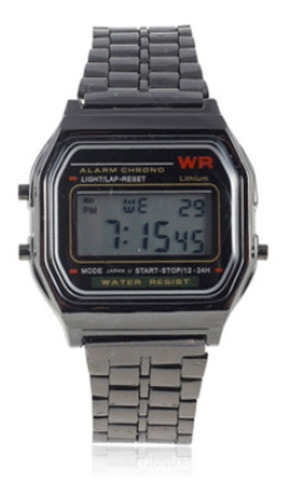 Reloj Estilo Retro A168 Unisex Digital Correa Metal
