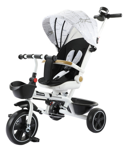 Triciclo Infantil Evolutivo 5 En 1 Asiento 360 Barral Capota
