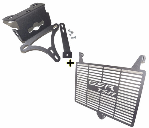 Kit Suporte De Placa Articulado + Protetor Radiador Gsr750