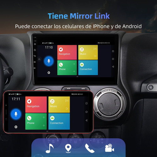 Auto Estéreo Para Jeep Wrangler 2009-2017 Gps Fm Cámara Wifi