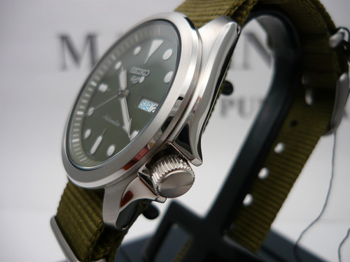 Seiko Nueva Serie 5 Sports Automatico Srpe65 Fotos Reales Verde Acero Pulido Verde