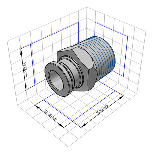 Conexión neumática de acoplamiento rápido Festo, rosca de 3/8 x 12 mm
