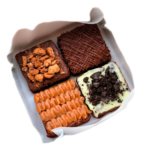 Bocaditos Dulces - Brownies (c/toppings X 4un - Mediano)