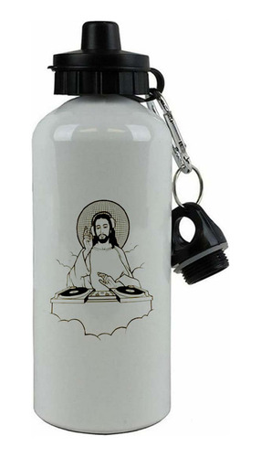 Botella Aluminio Hoppy Doble Tapa Jesus Dios Cristo Ar31