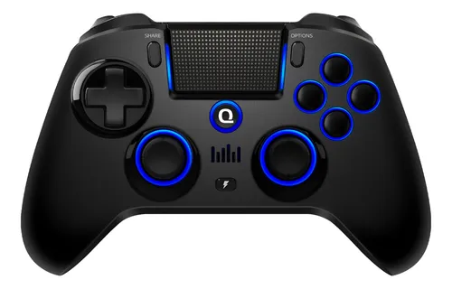 comprar Control Joystick Inalámbrico para PS4 PS3 QRD Spark N5 Efecto Hall Gamepad para PC IOS Android\u002FTV Steam Desk Negro Luces LED de 9 Colores