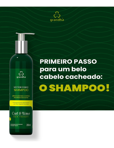 Kit Grandha Vector Force Shampoo + Condicionador + Leave-in