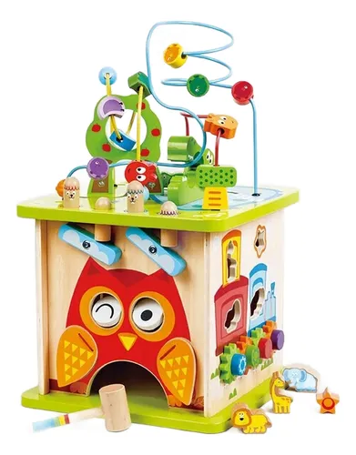 Cubo De Actividades 5 En 1 Safari Hape, Mvd Kids Color Multicolor